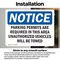 Signmission Parking Permits Required OSHA Notice Sign, Vinyl Decal, 10in W x 7in L, 2PK OS-2PACK-NS-D-710-L-16325 - alternate 2